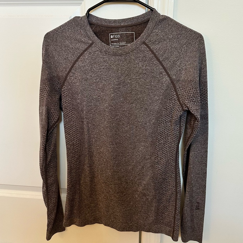 Figs Women's Long Sleeve Salta Underscrub Top - Brown